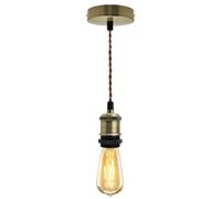 Long Life Lamps Company Industrial Vintage Brass Ceiling Pendant Lamp Holder E27 Fitting M0010Ab