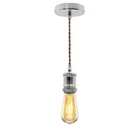 Long Life Lamps Company Industrial Vintage Ceiling Pendant Lamp Holder Chrome E27 Fitting M0011Ch