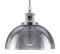 Long Life Lamps Company Industrial Vintage Glass Pendant Ceiling Light Shade Smoke Grey M0101