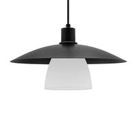Long Life Lamps Company Modern Ceiling Pendant Light Black Frosted Glass H3114