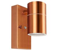 Long Life Lamps Company Single Outdoor Wall Light Dusk Till Dawn Sensor Copper Finish Ip65 Zlc097Cdtd