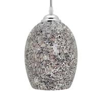 Long Life Lamps Company Vintage Ceiling Crackle Grey Mosaic Glass Pendant Light K425