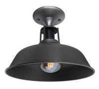Long Life Lamps Company Vintage Retro Industrial Flush Mount Farmhouse Pewter Grey Ceiling Light Shade M008