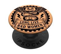 Long Live Bad Women Biker Motorcycle Rider Humor PopSockets Adhesive PopGrip