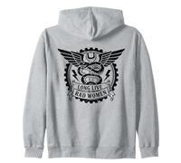 Long Live Bad Women Biker Motorcycle Rider Humor Zip Hoodie