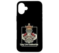 Long Live Combustion V8 Engine Crown Classic Gas Car Motor Case for iPhone 16 Plus