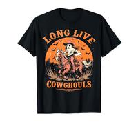 Long Live Cowghouls Halloween Cowboy Ghost Riding Horse T-Shirt