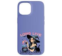 Long Live Halloween Witch Potion Retro Cat Case for iPhone 15