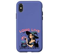 Long Live Halloween Witch Potion Retro Cat Case for iPhone X/XS