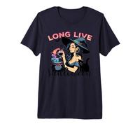 Long Live Halloween Witch Potion Retro Cat Premium T-Shirt