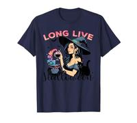 Long Live Halloween Witch Potion Retro Cat T-Shirt