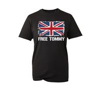Long Live Resistance Free Tommy T Shirt,Free Speech UK Justice Protest' Britan Men's Unisex Kids Adult(Black, 2XL)