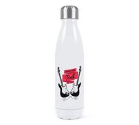 Long Live Rock N Roll Electric Guitar Double Wall Water Bottle Insulated Stainless Steel Sports Drinks 500ml White