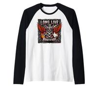 Long Live Rock n Roll Guitars Raglan Baseball Tee