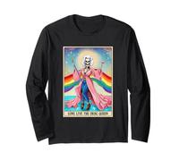 Long Live The Drag-Queen Funny Tarot Card Skeleton LGBT Gay Long Sleeve T-Shirt