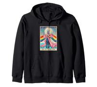 Long Live The Drag-Queen Funny Tarot Card Skeleton LGBT Gay Zip Hoodie