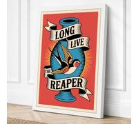 Long Live the Reaper Vintage Canvas Wall Art Print 30x20 Inch
