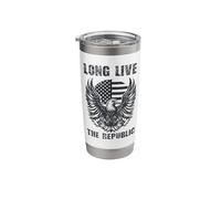 Long Live The Republic US Flag Stainless Steel Insulated Tumbler