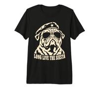 Long Live The Siesta Funny Pug Nap Dog Lover Premium T-Shirt