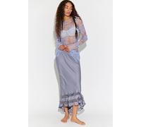 Long Lost Lover Half Slip by Intimately at Free People in Liquid Silver, Size: Medium - female