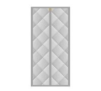 Long Magnetic Stripe Insulation Door Curtain Winter Warm Cotton Home Thickened Door Curtain Thermal Insulation Partition Curtain(Grey,100cm x 210cm)