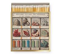 Long Matches, Extra Long Luxury Matches, Natural History Museum Minerals Giant Matchbox Gift, Crystals Matches Gift, XL Long Matches, Candles Gift, Coloured Tip Matches, Fireside Matches