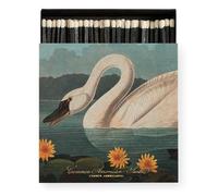 Long Matches, The Swan Matchbox, White Swan Bird Painting Matchbox Gift, Extra Long Luxury Matches, Giant XL Long Matches, Candles Gift, Coloured Tip Matches, Fireside Matches