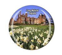 Long Melford England UK Fridge Magnet Crystal Tourist Souvenir Gift Collection Refrigerator Magnetic Sticker