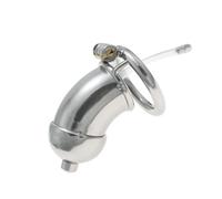 Long Metal Breathable Chastity Lock with Silicone Urethral Catheter Chastity Device for Men's Abstinence Tools