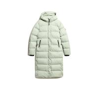 Superdry for woman. W5011738A Long quilted jacket in microfibre green (S), Casual, Recycled Polister, Sustainable