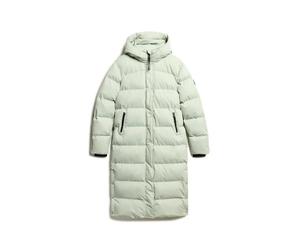 Long microfiber puffer coat for women Superdry Gris XL