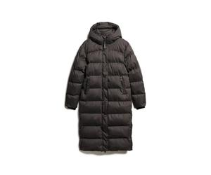 Long microfiber puffer coat for women Superdry Noir M