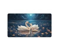 Long Mouse Pads Fantasy White Swan Extra Large Mouse Mat 40x75cm Large Desk Pad for Gaming Computer Laptop Home Office Travel
