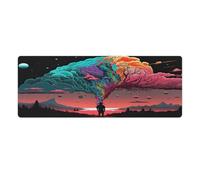 Long Mouse Pads Universe Inside Man AI Art Extra Large Mouse Mat 30x80cm Large Desk Pad for Gaming Computer Laptop Home Office Travel