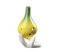 Long Mouth Gradual Change Pottery Ocarina 6 Hole Color Student Ceramics Handmade Beginner AC Tone Instrument (Color : 02)