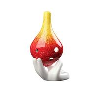 Long Mouth Gradual Change Pottery Ocarina 6 Hole Color Student Ceramics Handmade Beginner AC Tone Instrument (Color : 07)