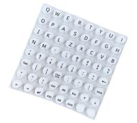 Long Nail Keyboard Cover with Letters - Raised Bubble Key Labels, Soft Adhesive Writing Stickers | Work Game Travel Laptop Computer Notebook Office Use Comfortable