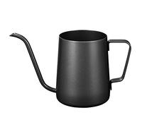 Long Narrow Spout Coffee Pot (12 Oz) Small Fine Stainless Pour Over Drip Coffee Pot Gooseneck Tea Kettle (Black, 350ML)