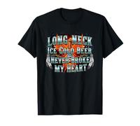 Long Neck Ice Cold Beer Never Broke My Heart T-Shirt