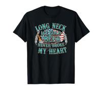 Long Neck Ice Cold Beer Never Broke My Heart T-Shirt