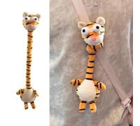 Long-necked Animal Plush Toys,Cute Rat Tiger Dragon Snake Horse Monkey Rooster Accessories, Plush For Bag Pendent Funny