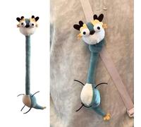 Long-necked Animal Plush Toys,Cute Rat Tiger Dragon Snake Horse Monkey Rooster For Bag Funny Plush Accessories, Pendent