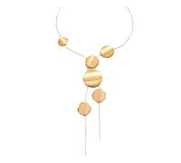 Long Necklace Large Round/Heart Pendant Neck Chain For Women Simple And Elegant Designing Temperament Jewelry Love Heart Neck Chain