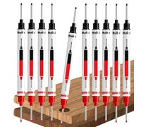 Long Nib Marker - Carpenter Ink Pen Set, Deep Hole Marker for Precision Work, 21 mm Reach Tool Pen, Durable Construction Writing Tools for Woodworking Carpentry Painting Framing Welding Automotive Use