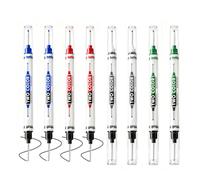Long Nib Marker Pen,Permanent Deep Hole Marker Pens,Construction Drill Hole Marking Pen,Multi-Purpose Waterproof Colorful Marking Carpenter for Builders Woodworking (8PCS Black Green Red White Blue)