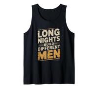 Long Nights Build Different Men Hustle Tank Top