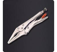 Long Nose Locking Pliers, 23 cm, Steel Construction with Wire Cutter, Quick Release Handle