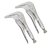 Long Nose Locking Pliers Mole Grips with 90 Degree Angled Head 10 inch 4pc