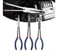 Long Nose Pliers 11 Inch Straight Configuration with Extended Reach for Complex Installations Robust Steel Construction for Technical Work (90°)