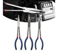 Long Nose Pliers 11 Inch Straight Style with Extended Reach for Intricate Tasks Serrated Grip Chrome Vanadium Steel for Consistent Results (Straight)